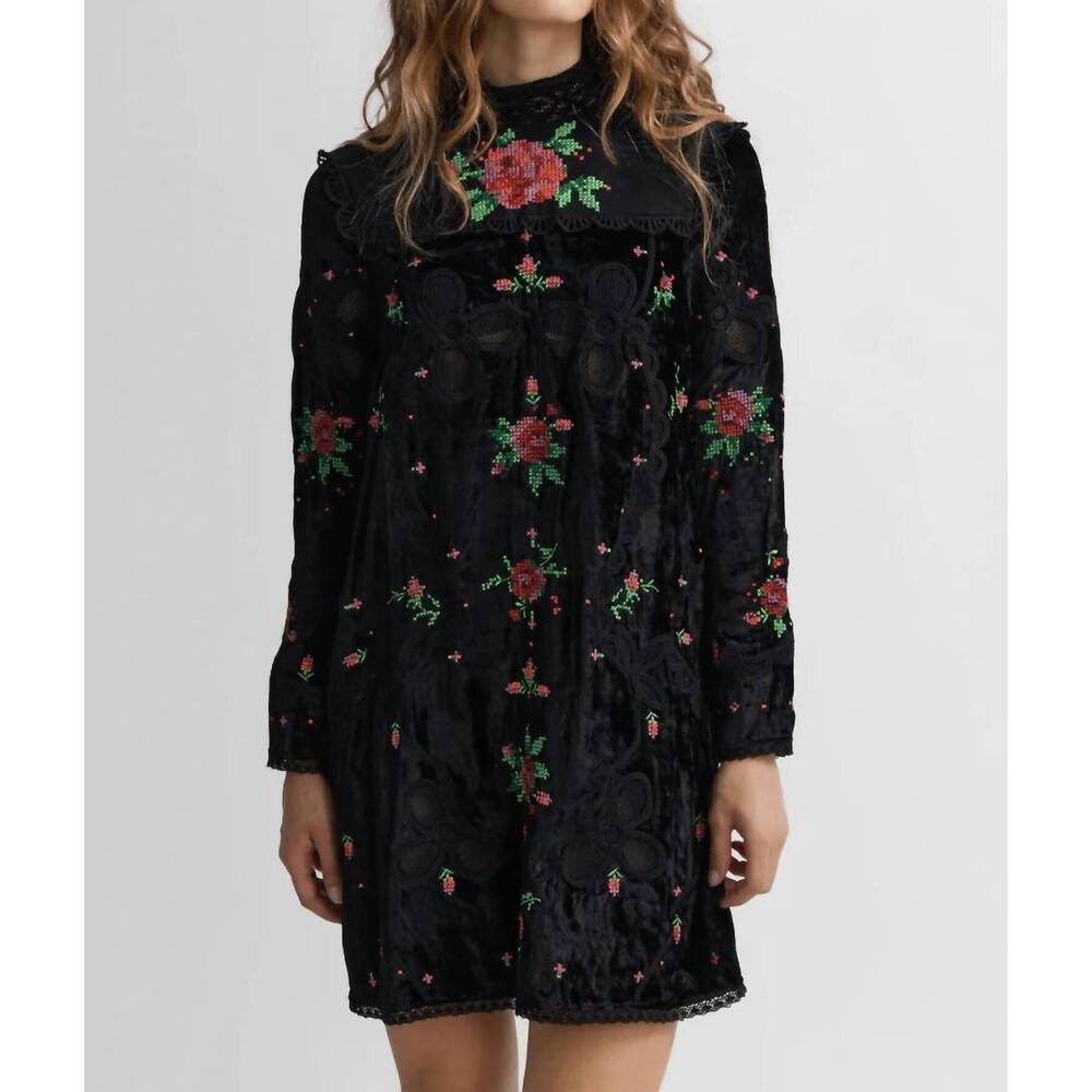 NEW MANOUSH nappe mini dress in black